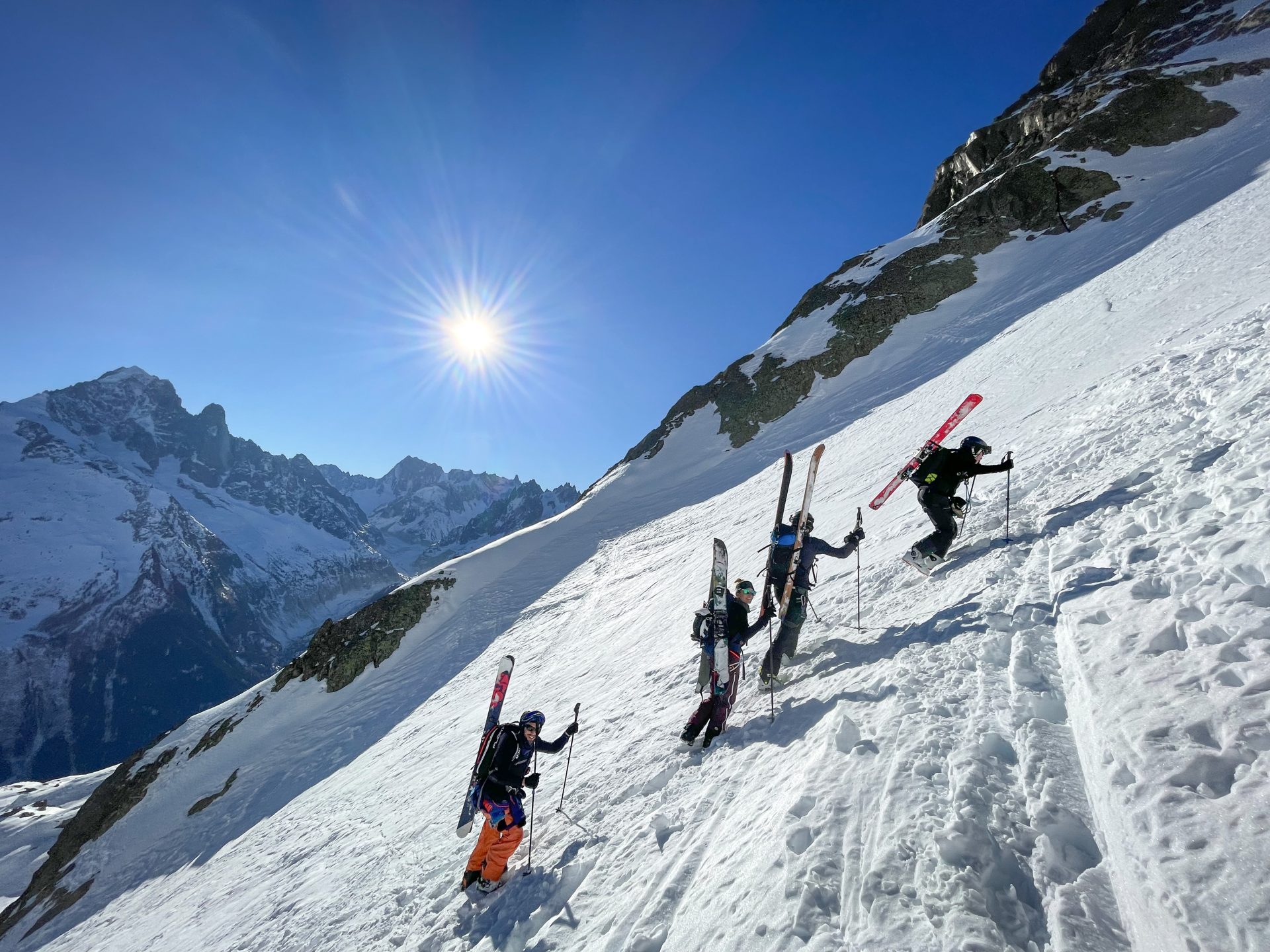 Aiguille Rouge Mont Blanc ski de randonnée Crochue Bérard alpinisme Chamonix