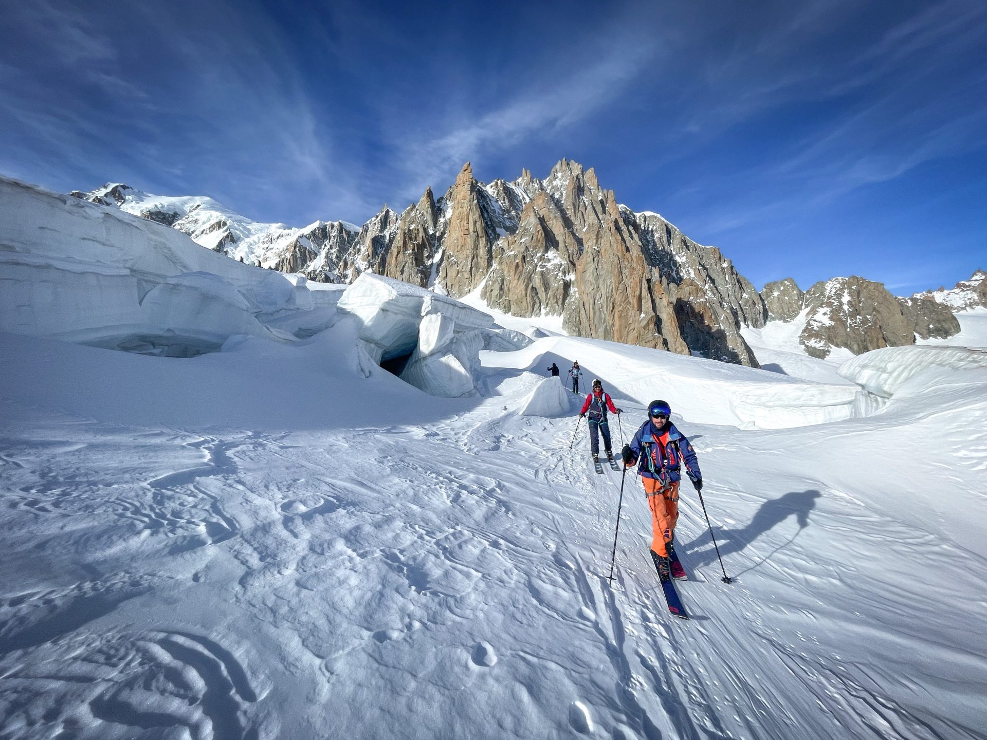 col d'Entrèves pente de la Vierge Chamonix Mont Blanc Vallée Blanche ski randonnée alpinisme