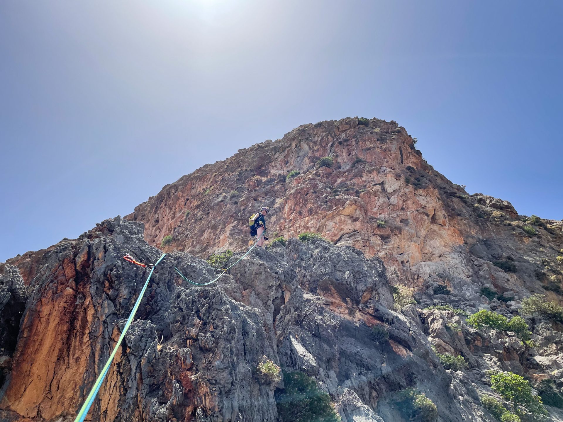 grande voie Escalade Grèce île Crète Agio Faranfo Farago Le syndrome de Calimero climb climbing