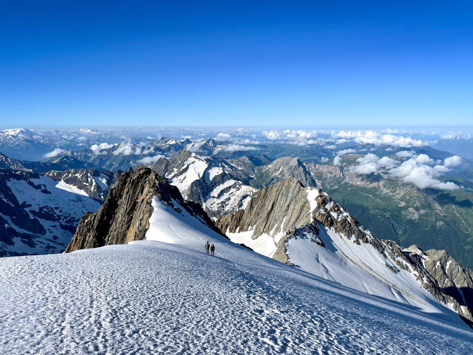 alpinisme Dôme Miage Bérangère traversée Tré La Tête Mont Blanc refuge Conscrits glacier