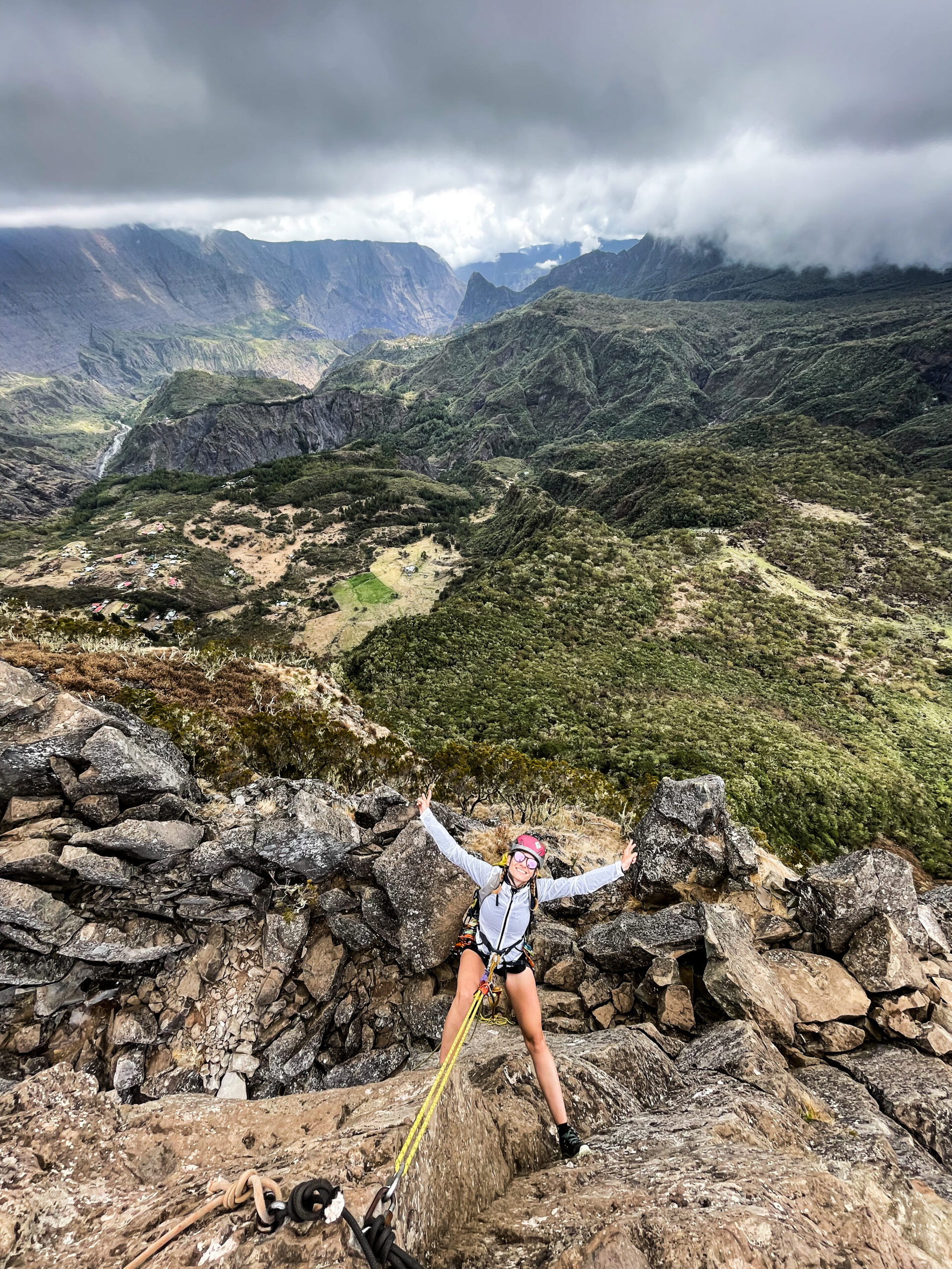 Traversée des 3 Salazes Cilaos Réunion escalade alpinisme climb climbing Mafate