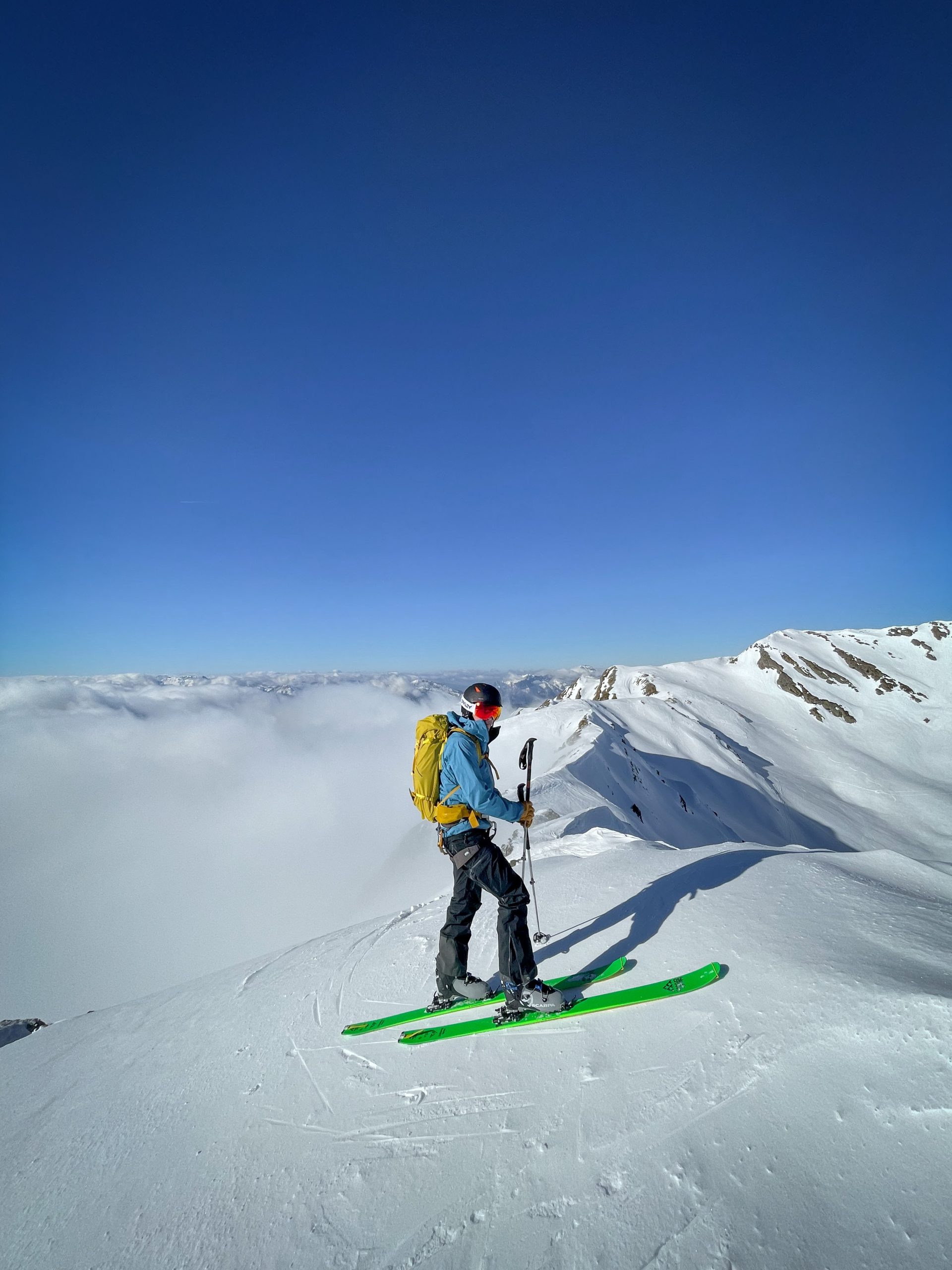 Ski randonnée alpinisme escalade Mont Mirantin Beaufortain arête nord est Vache Rouge ski freeski freeride