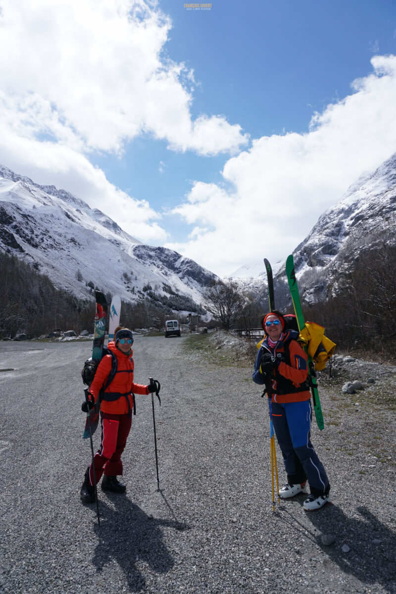 Refuge de Chamoissière Villar d'Arène ski de randonnée ski de rando Oisans Ecrins Les Agneaux Brèche de la plate des Agneaux Arsine