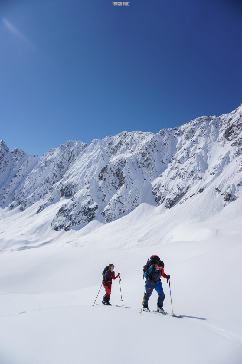 Refuge de Chamoissière Villar d'Arène ski de randonnée ski de rando Oisans Ecrins Les Agneaux Brèche de la plate des Agneaux Arsine Pic de neige Cordier