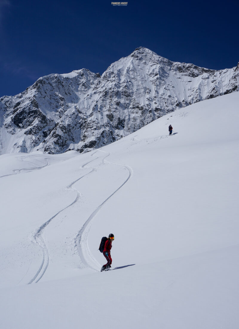 Refuge de Chamoissière Villar d'Arène ski de randonnée ski de rando Oisans Ecrins Les Agneaux Brèche de la plate des Agneaux Arsine Pic de neige Cordier