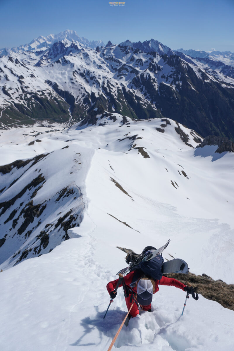 Ski de rando ski de randonnée printemps Beaufortain Crêt du Rey lac des Fées Massif du Beaufortain guide de haute montagne