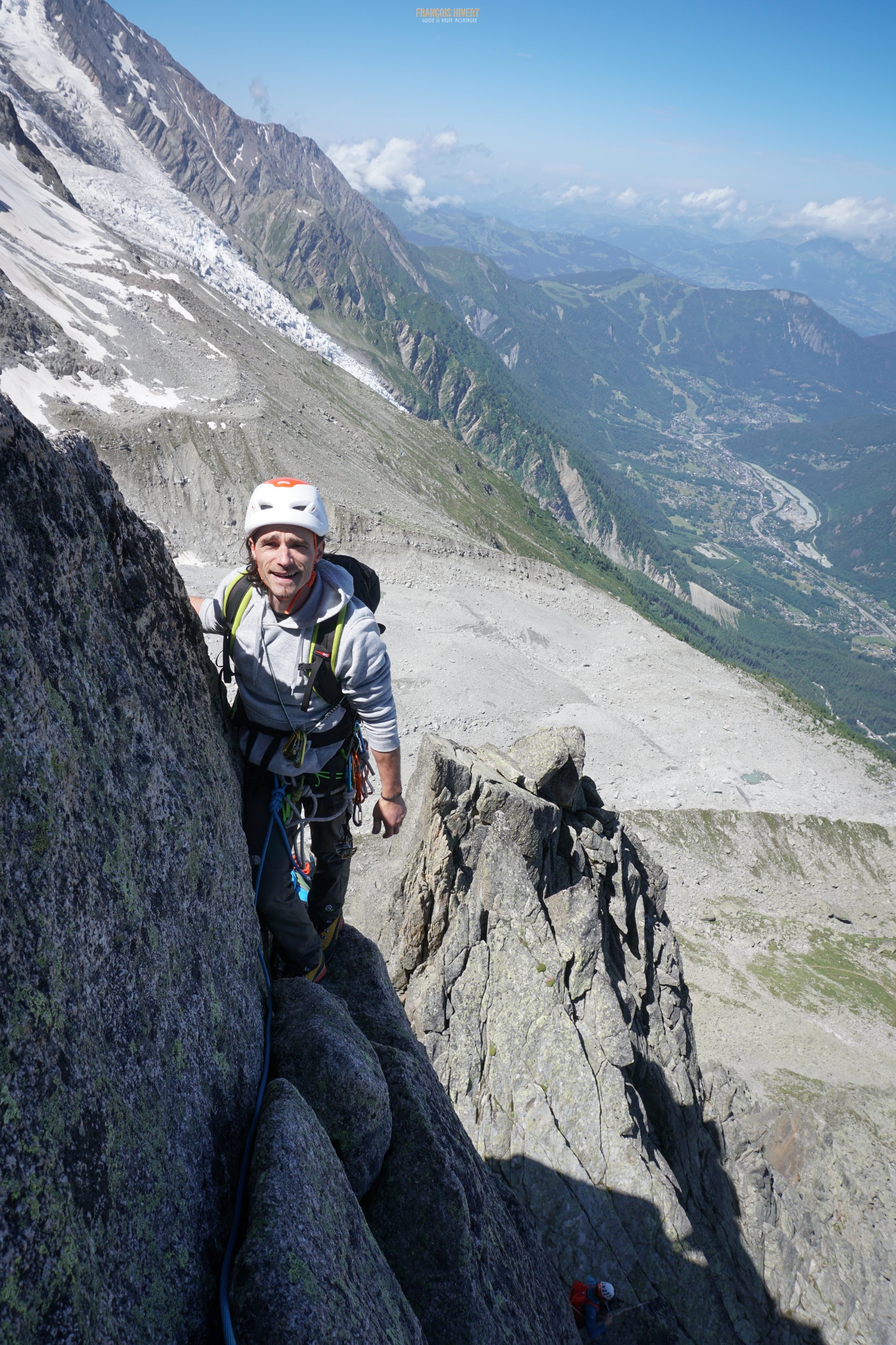 Mont Blanc aiguille du Peigne arête des Papillons alpinisme escalade Chamonix aiguille du Midi
