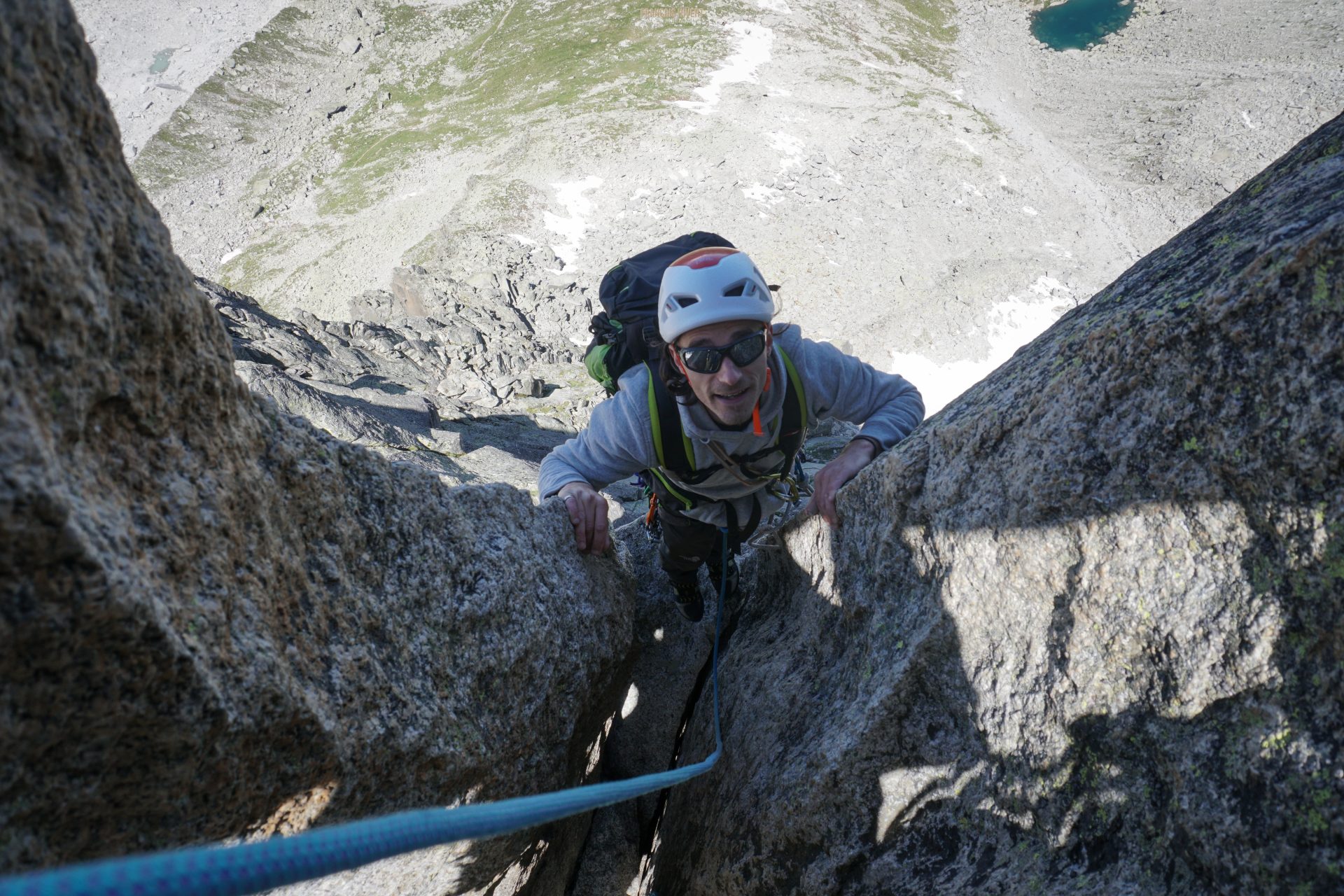 Mont Blanc aiguille du Peigne arête des Papillons alpinisme escalade Chamonix aiguille du Midi