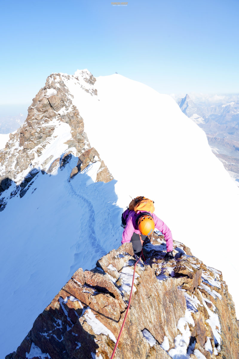 Traversée Liskamm alpinisme escalade arête neige suisse alpes Valais Quintino Sella Gnifetti