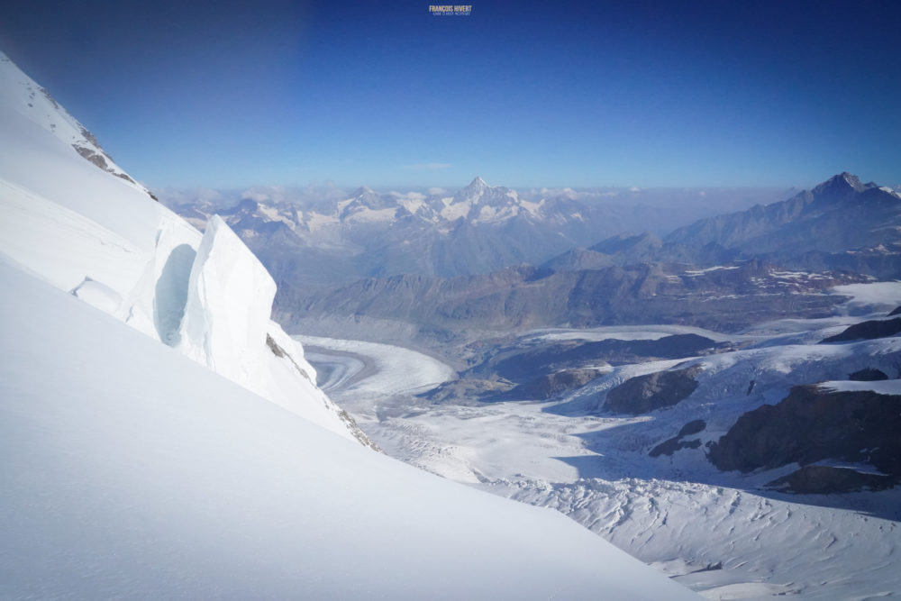 Traversée Liskamm alpinisme escalade arête neige suisse alpes Valais Quintino Sella Gnifetti