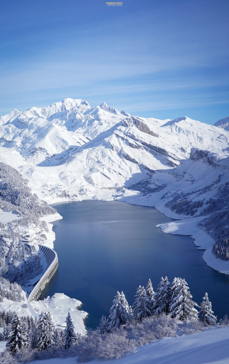 Ski de randonnée lac de Roselend Roche Parstire Beaufortain Arêches Beaufort