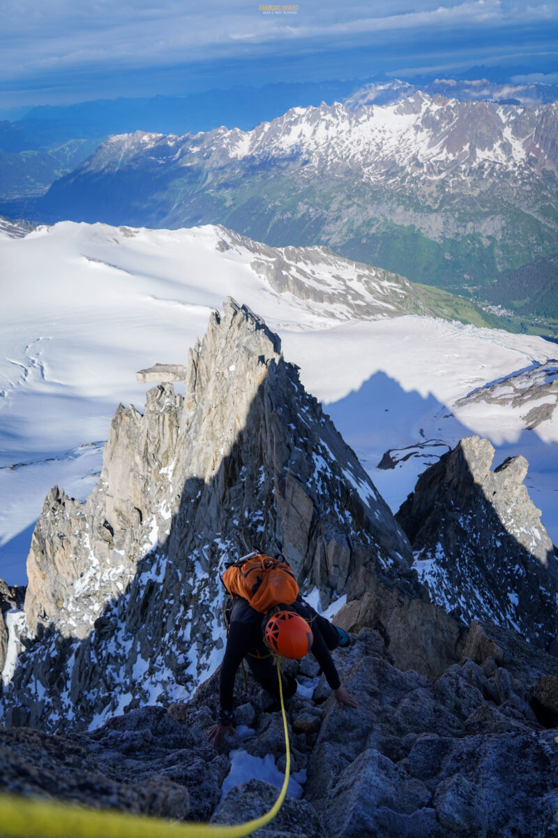 Aiguille du Tour Arête de la Table Chamonix Massif du Mont Blanc refuge Albert 1er alpinisme escalade course d'arête