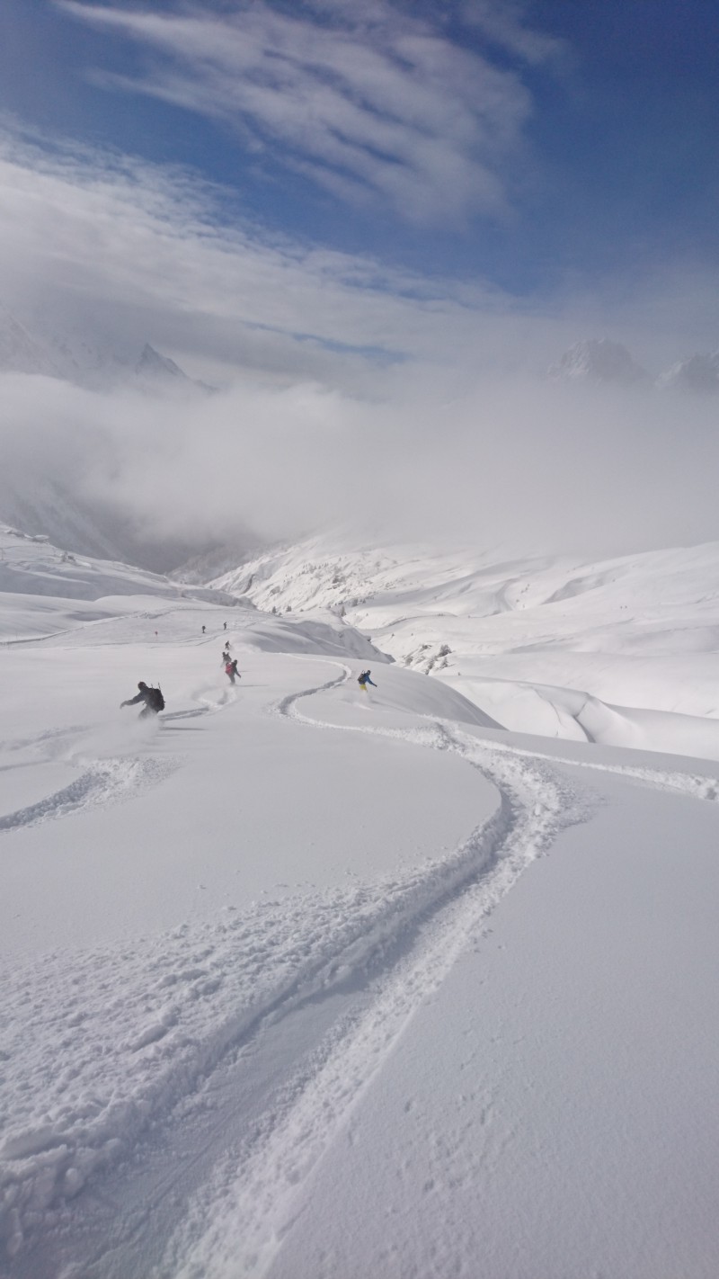 Snowboard powder