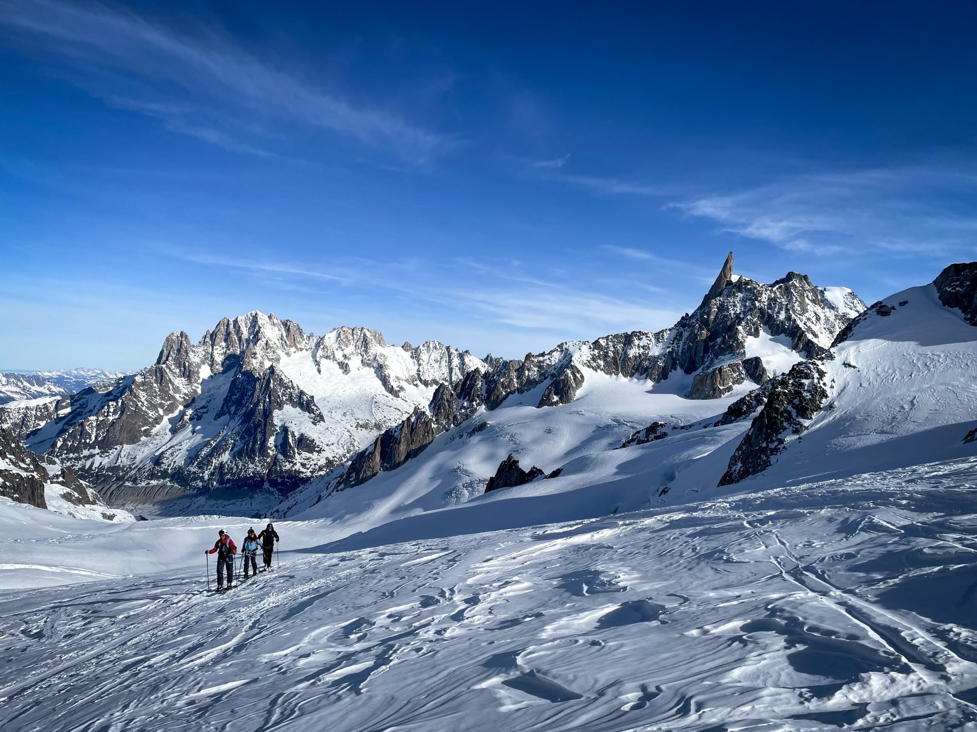 col d'Entrèves pente de la Vierge Chamonix Mont Blanc Vallée Blanche ski randonnée alpinisme