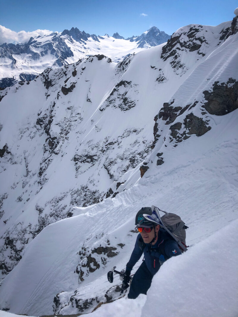 Mont Oreb face nord Aiguille Rouge Mont Blanc ski de randonnée ski de pente raide ski de rando