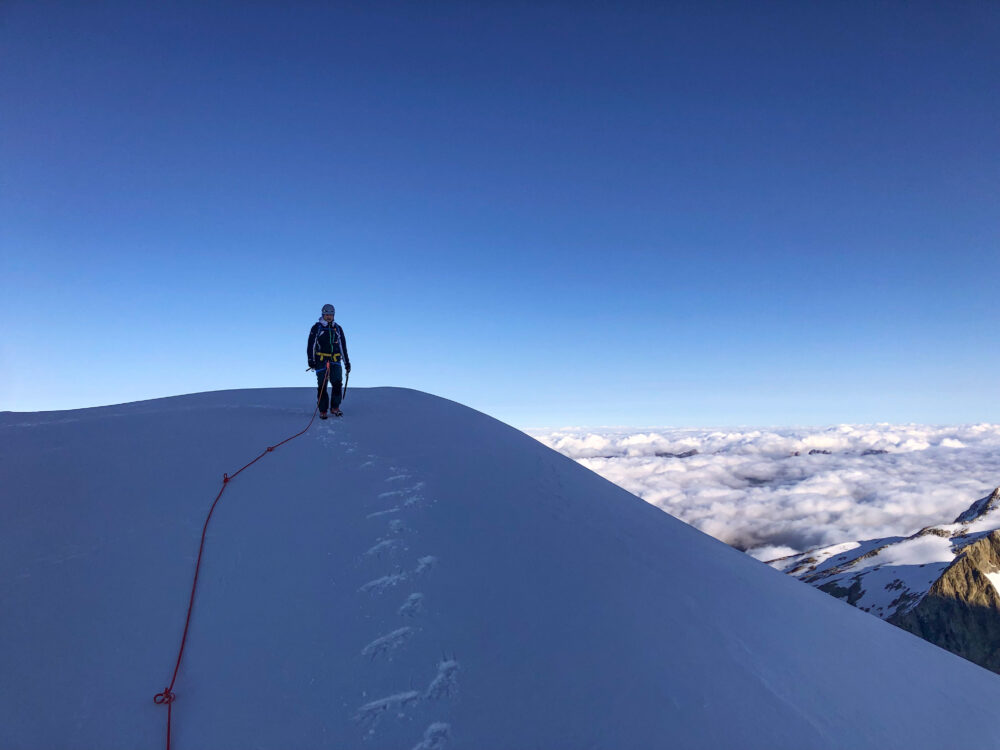 Alpinisme escalade Mont Blanc Dôme des Glaciers arête des Lanchettes refuge Robert Blanc les Chapieux
