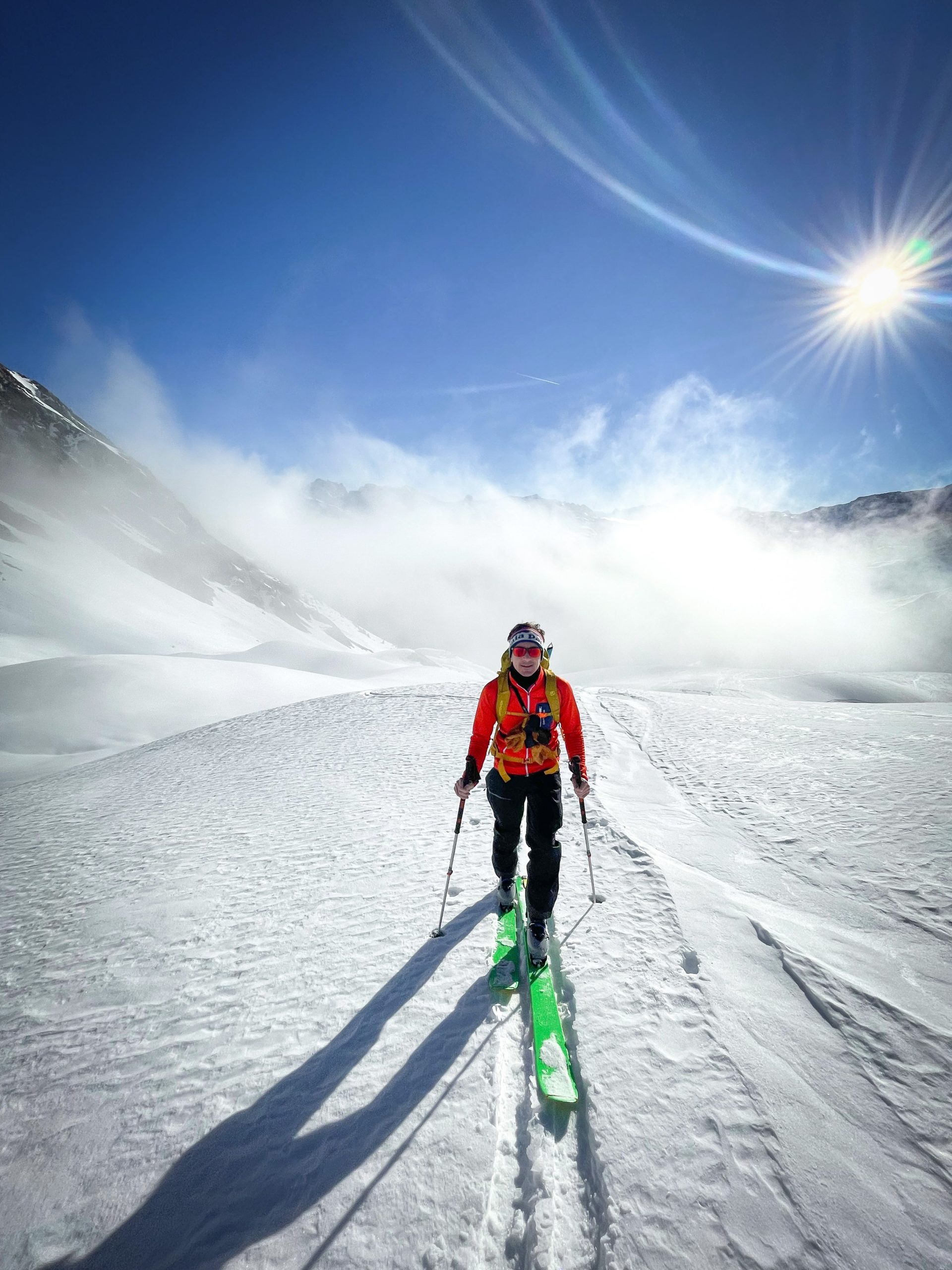 Ski randonnée alpinisme escalade Mont Mirantin Beaufortain arête nord est Vache Rouge ski freeski freeride