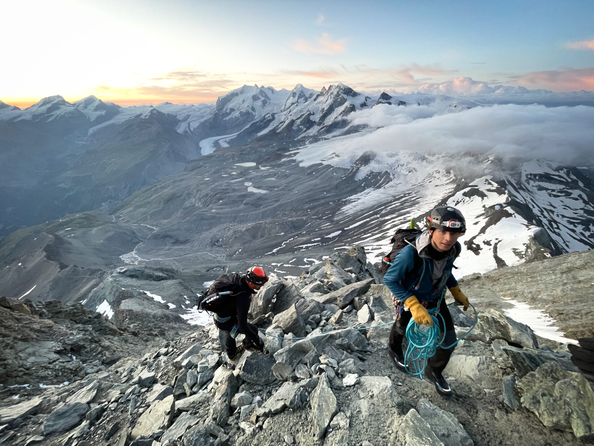 alpinisme escalade Cervin Hornli Zermatt Matterhorn Cervino Valais Suisse alpes Hornlihutte