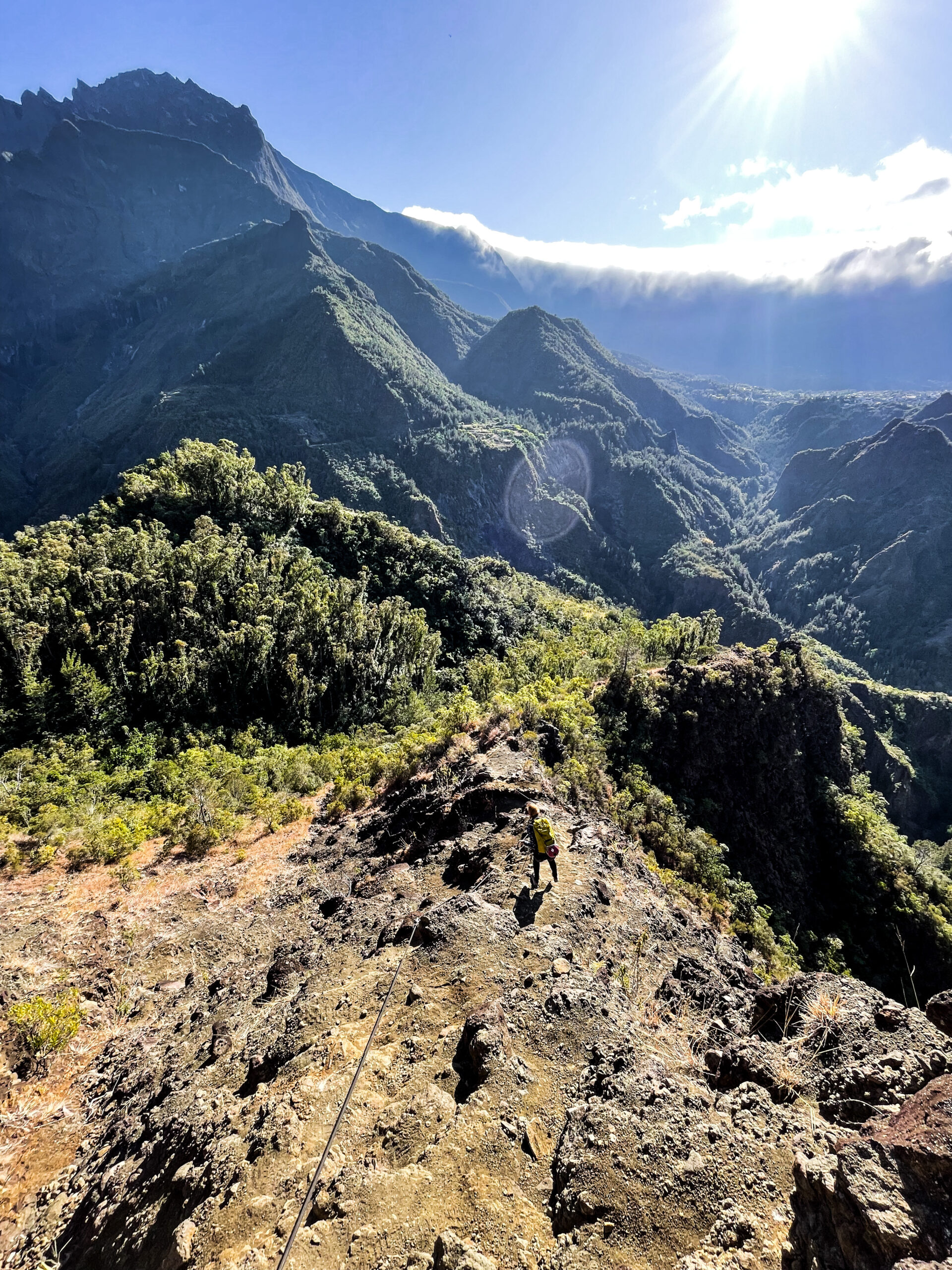 Réunion Piton de Sucre Dame de Pierre Letchis mon amour Cilaos escalade climbing cirque climb