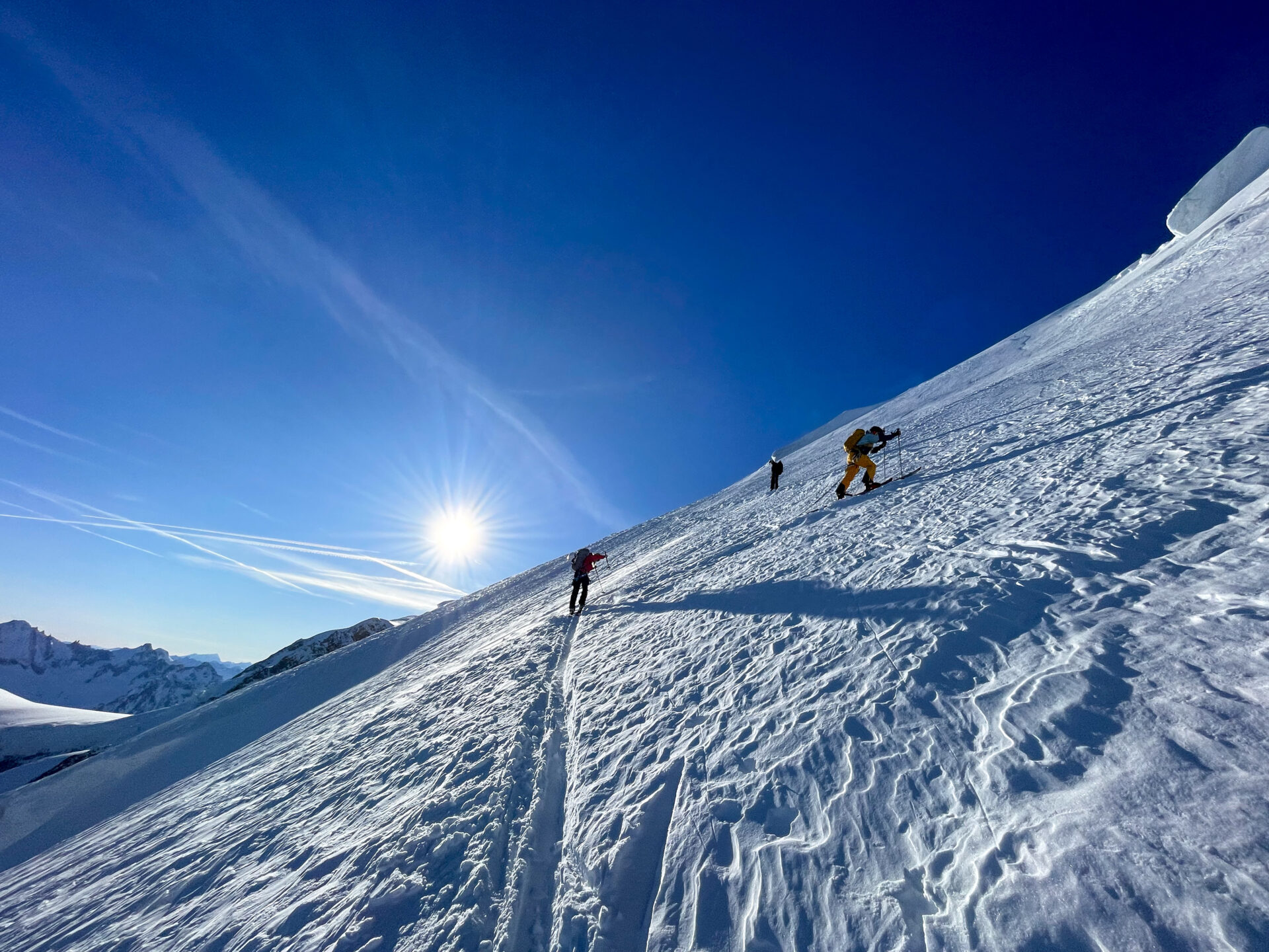 alpinisme ski randonnée Mont Blanc Chamonix Dôme Gouter arête nord Bosses refuge Grands Mulets glacier Bosson face nord Vallot