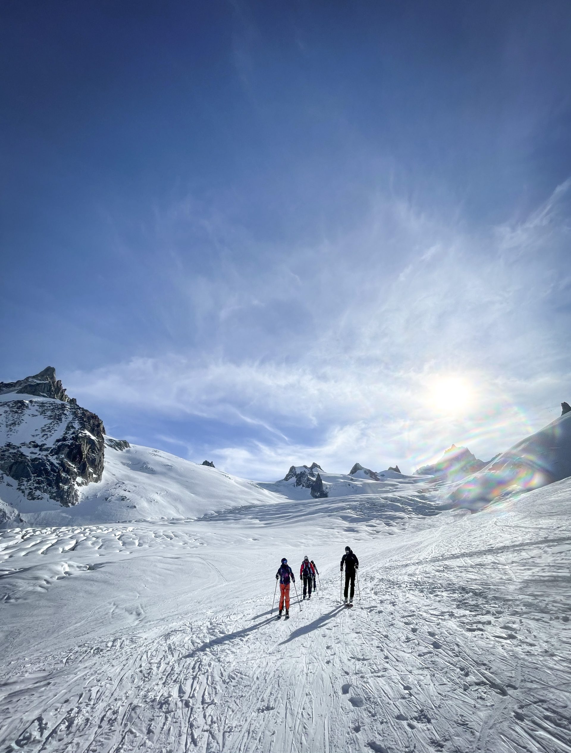 col d'Entrèves pente de la Vierge Chamonix Mont Blanc Vallée Blanche ski randonnée alpinisme