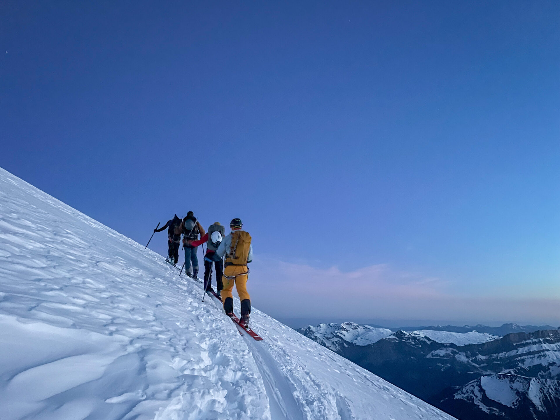 alpinisme ski randonnée Mont Blanc Chamonix Dôme Gouter arête nord Bosses refuge Grands Mulets glacier Bosson face nord Vallot