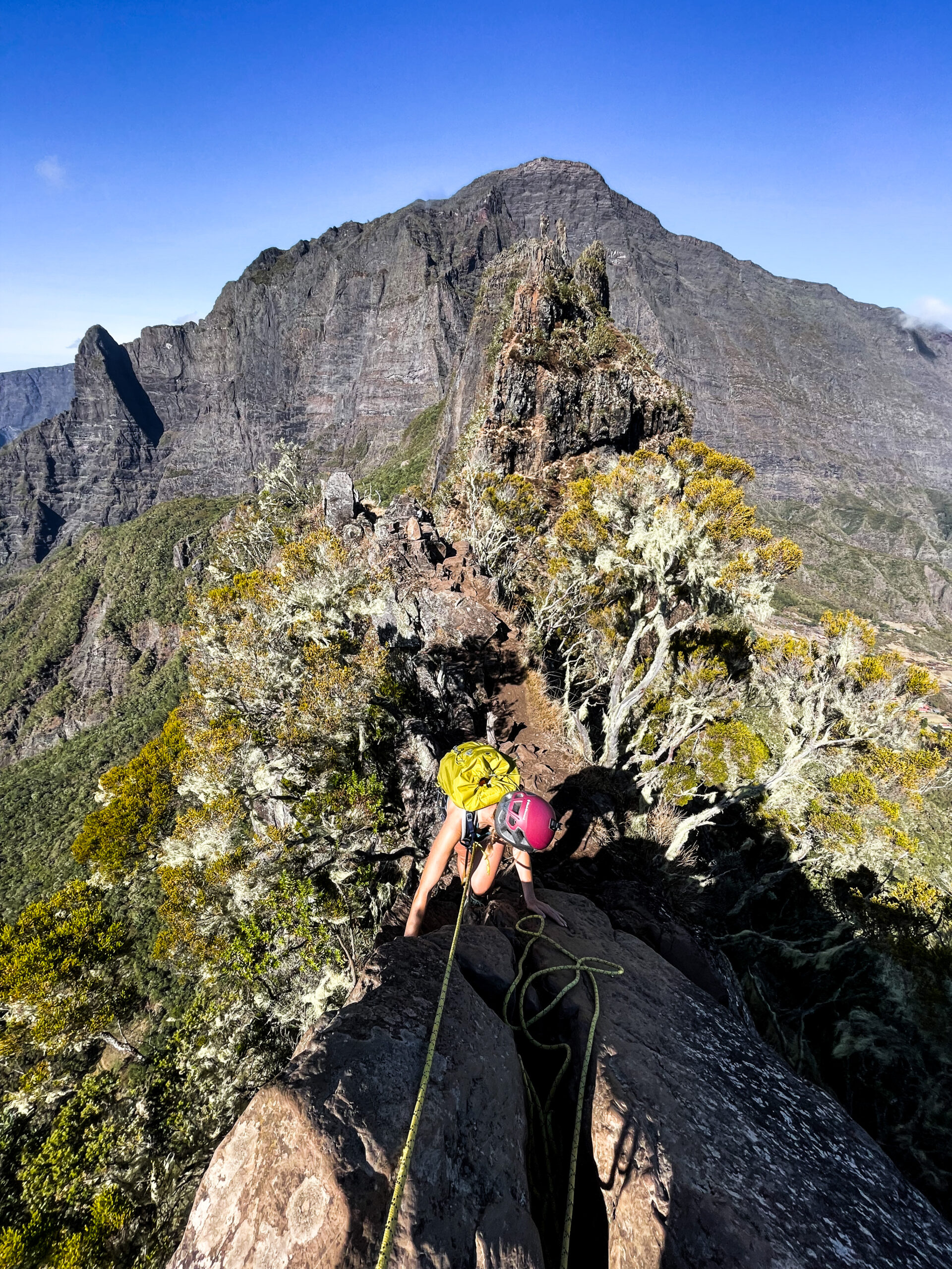 Traversée des 3 Salazes Cilaos Réunion escalade alpinisme climb climbing Mafate