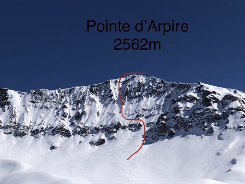 Pointe d'Arpire Beaufortain ski pente raide ski de rando ski de randonnée Arêches Beaufort Roselend ouverture steep ski skiing