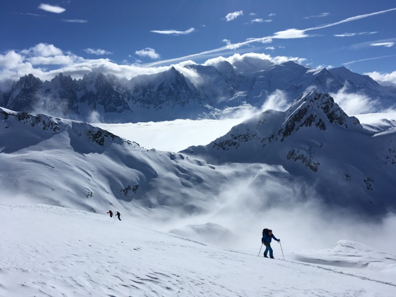 Col lacs noirs ski randonnée aiguilles Rouges Mont Blanc