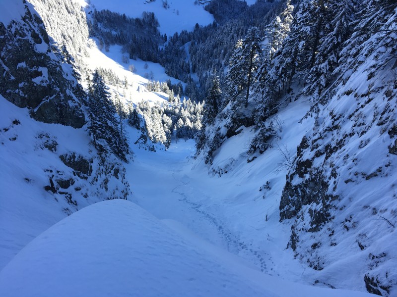 couloir Tines Beaufortain ski randonnée pente raide Beaufortain