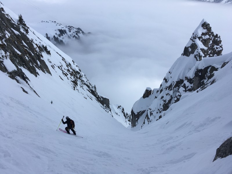 couloir ENSA ski pente raide randonnée Mont Blanc Chamonix