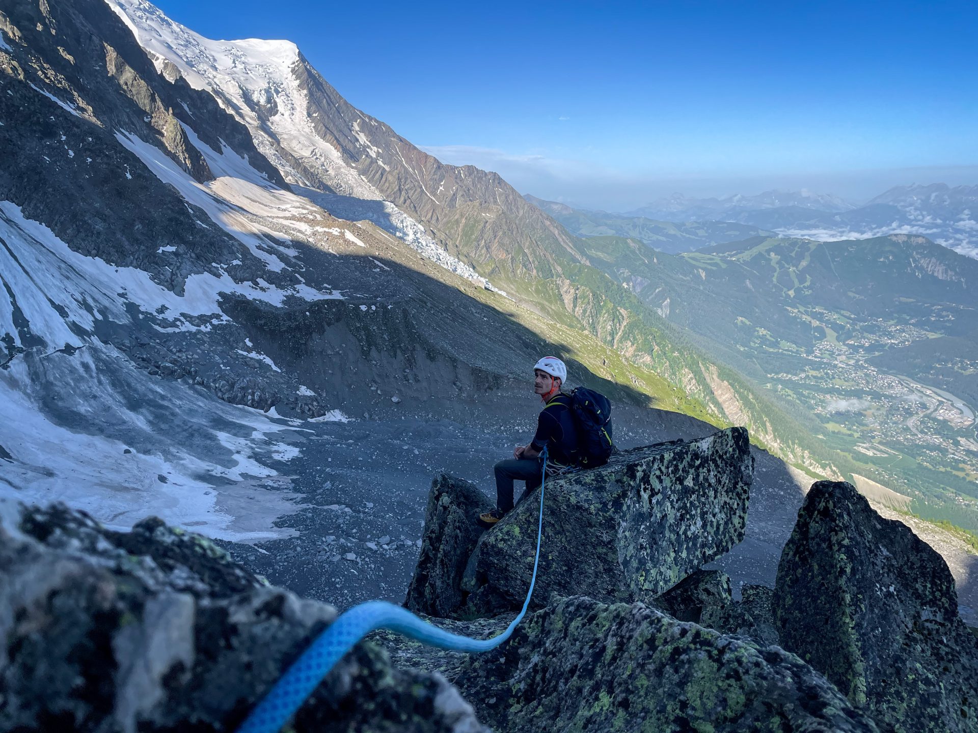 Mont Blanc aiguille du Peigne arête des Papillons alpinisme escalade Chamonix aiguille du Midi